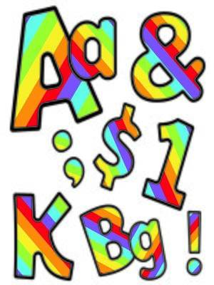 cover image of Celebrate Learning Rainbow Stripe Letters, Numbers, and Symbols